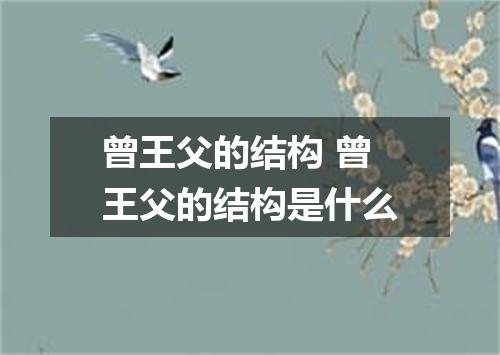 曾王父的结构 曾王父的结构是什么