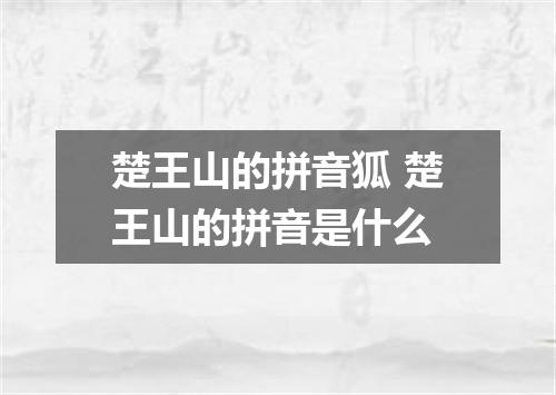 楚王山的拼音狐 楚王山的拼音是什么