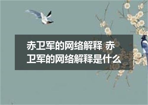 赤卫军的网络解释 赤卫军的网络解释是什么