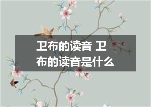 卫布的读音 卫布的读音是什么
