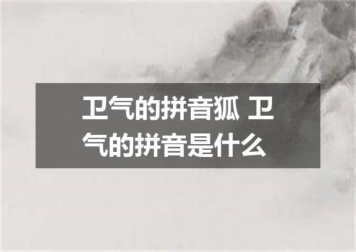 卫气的拼音狐 卫气的拼音是什么