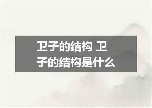 卫子的结构 卫子的结构是什么