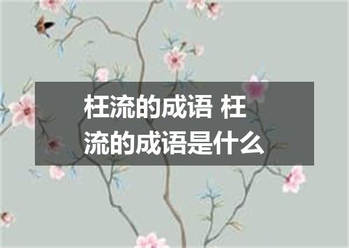 枉流的成语 枉流的成语是什么