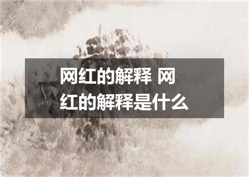 网红的解释 网红的解释是什么