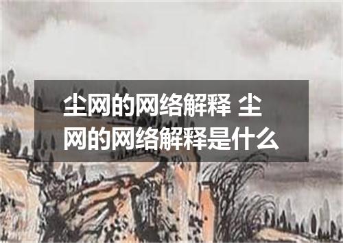 尘网的网络解释 尘网的网络解释是什么