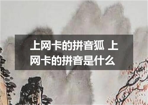 上网卡的拼音狐 上网卡的拼音是什么