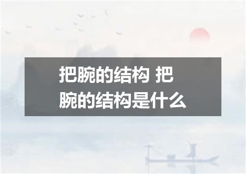 把腕的结构 把腕的结构是什么