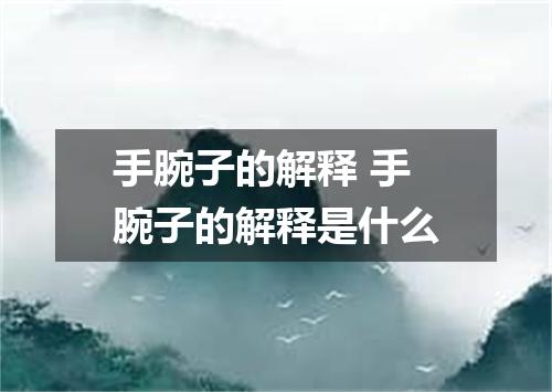 手腕子的解释 手腕子的解释是什么