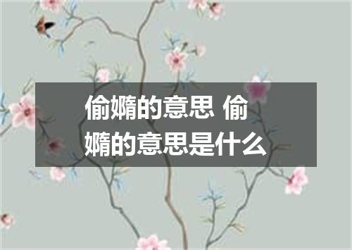 偷嫷的意思 偷嫷的意思是什么