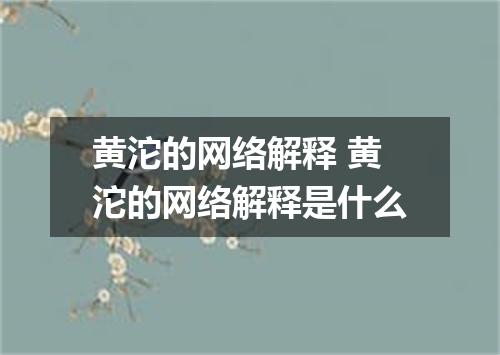 黄沱的网络解释 黄沱的网络解释是什么