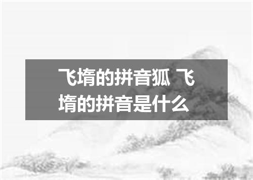 飞堶的拼音狐 飞堶的拼音是什么