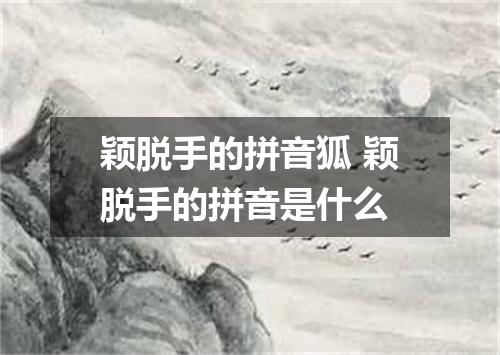 颖脱手的拼音狐 颖脱手的拼音是什么