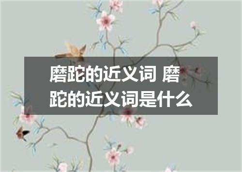 磨跎的近义词 磨跎的近义词是什么