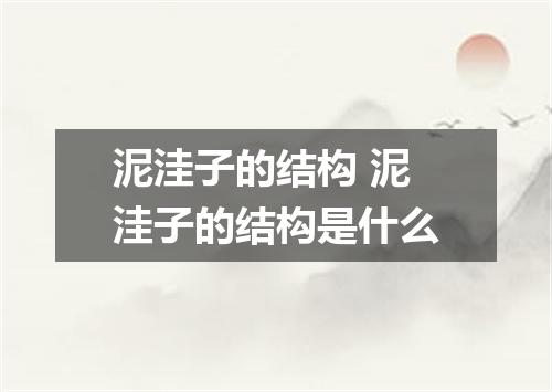 泥洼子的结构 泥洼子的结构是什么