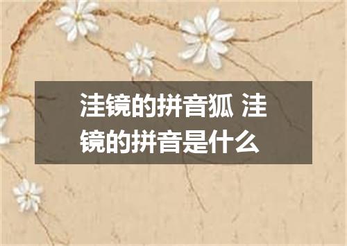 洼镜的拼音狐 洼镜的拼音是什么