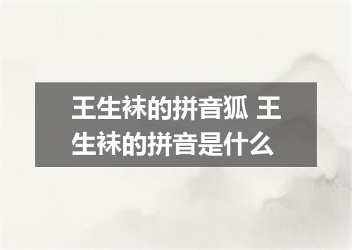 王生袜的拼音狐 王生袜的拼音是什么