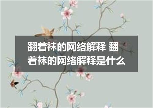 翻着袜的网络解释 翻着袜的网络解释是什么