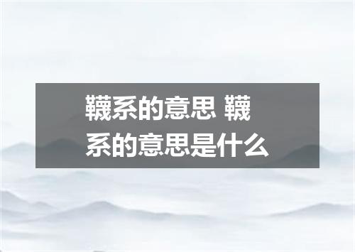 韈系的意思 韈系的意思是什么