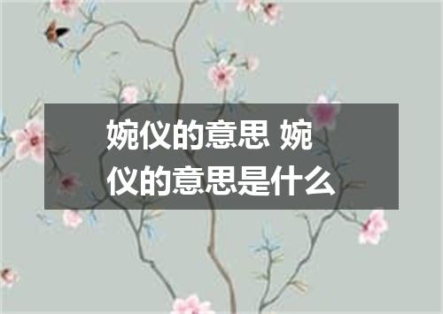 婉仪的意思 婉仪的意思是什么