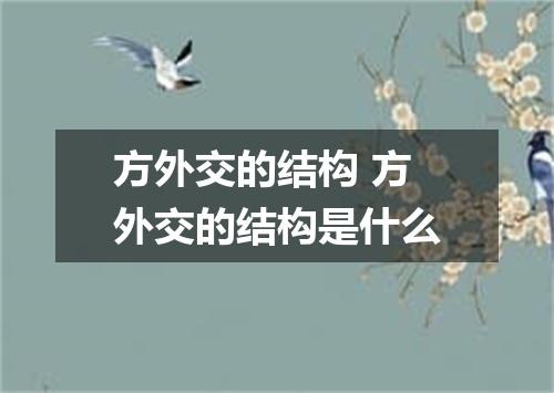 方外交的结构 方外交的结构是什么