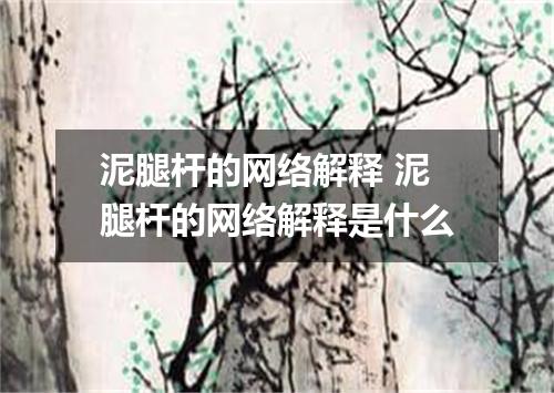 泥腿杆的网络解释 泥腿杆的网络解释是什么