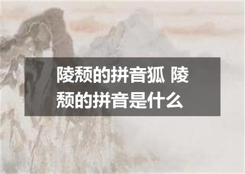 陵颓的拼音狐 陵颓的拼音是什么