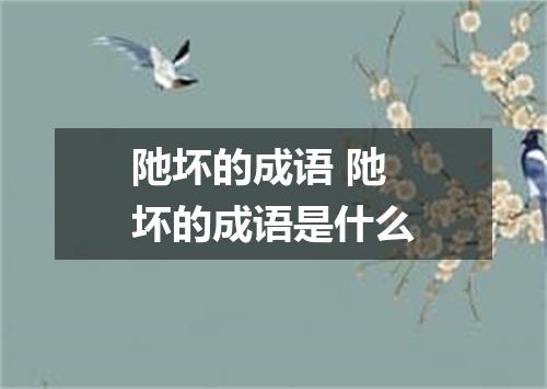 阤坏的成语 阤坏的成语是什么