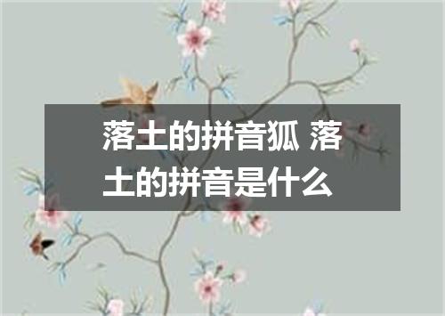 落土的拼音狐 落土的拼音是什么