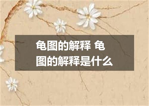 龟图的解释 龟图的解释是什么