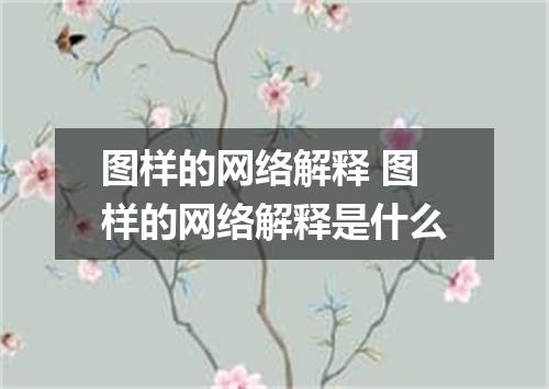 图样的网络解释 图样的网络解释是什么