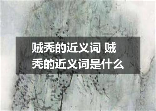 贼秃的近义词 贼秃的近义词是什么