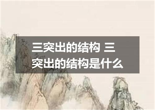 三突出的结构 三突出的结构是什么