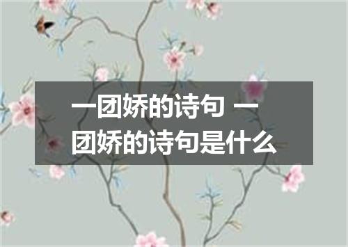 一团娇的诗句 一团娇的诗句是什么