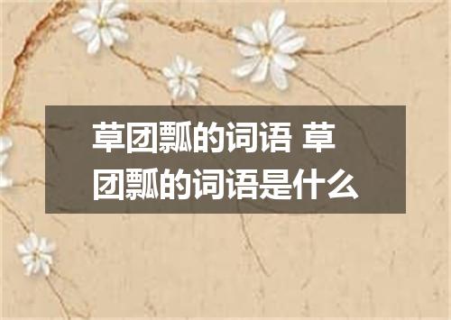 草团瓢的词语 草团瓢的词语是什么