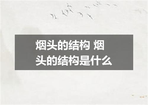 烟头的结构 烟头的结构是什么