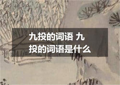 九投的词语 九投的词语是什么