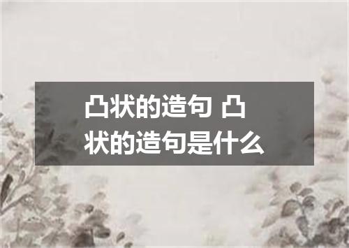 凸状的造句 凸状的造句是什么