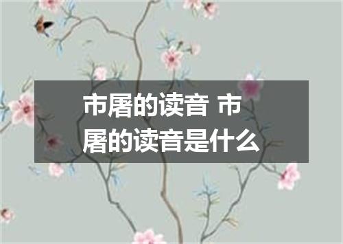 市屠的读音 市屠的读音是什么