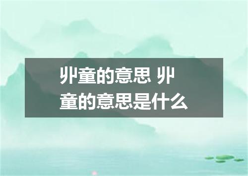 丱童的意思 丱童的意思是什么