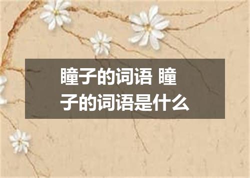 瞳子的词语 瞳子的词语是什么