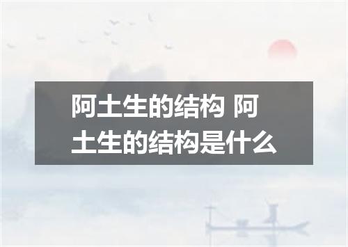 阿土生的结构 阿土生的结构是什么
