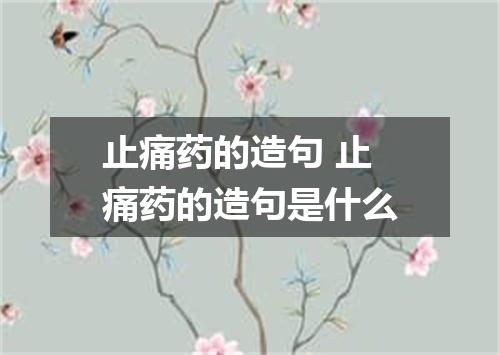 止痛药的造句 止痛药的造句是什么