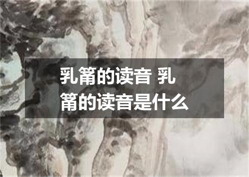 乳筩的读音 乳筩的读音是什么