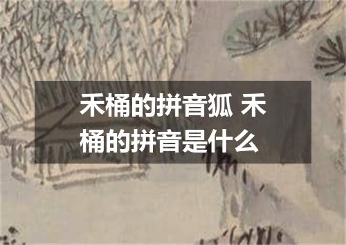 禾桶的拼音狐 禾桶的拼音是什么