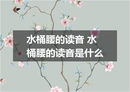 水桶腰的读音 水桶腰的读音是什么