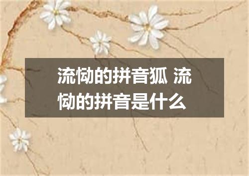 流恸的拼音狐 流恸的拼音是什么