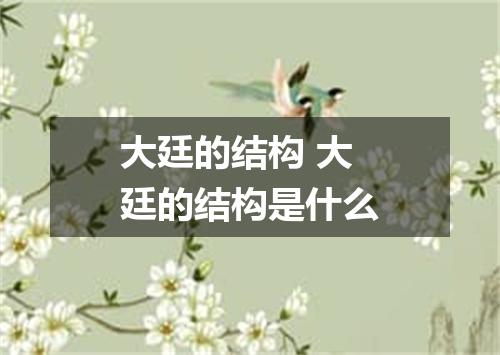 大廷的结构 大廷的结构是什么