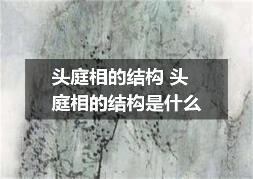 头庭相的结构 头庭相的结构是什么