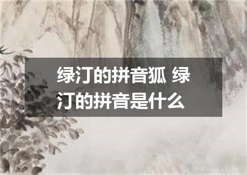 绿汀的拼音狐 绿汀的拼音是什么