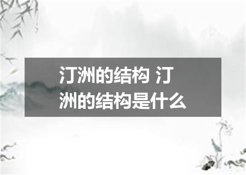 汀洲的结构 汀洲的结构是什么